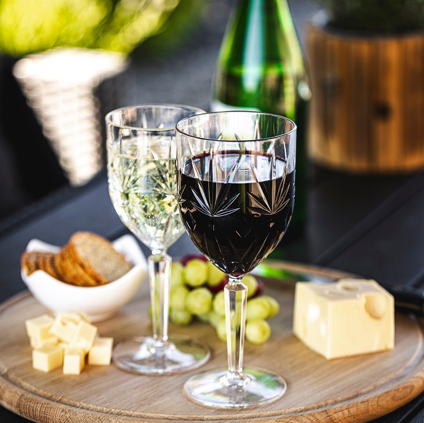 Retro crystal Weinglas "my life Edition"