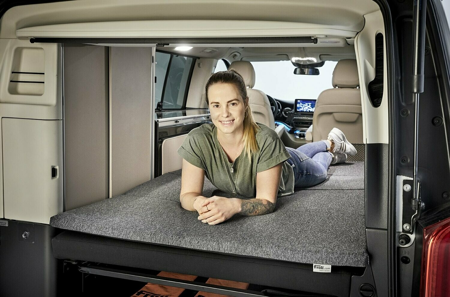 Froli sleeping pad for the bed below in the Marco Polo with kitchen Froli sleeping pad for the bed below in the Marco Polo with kitchen