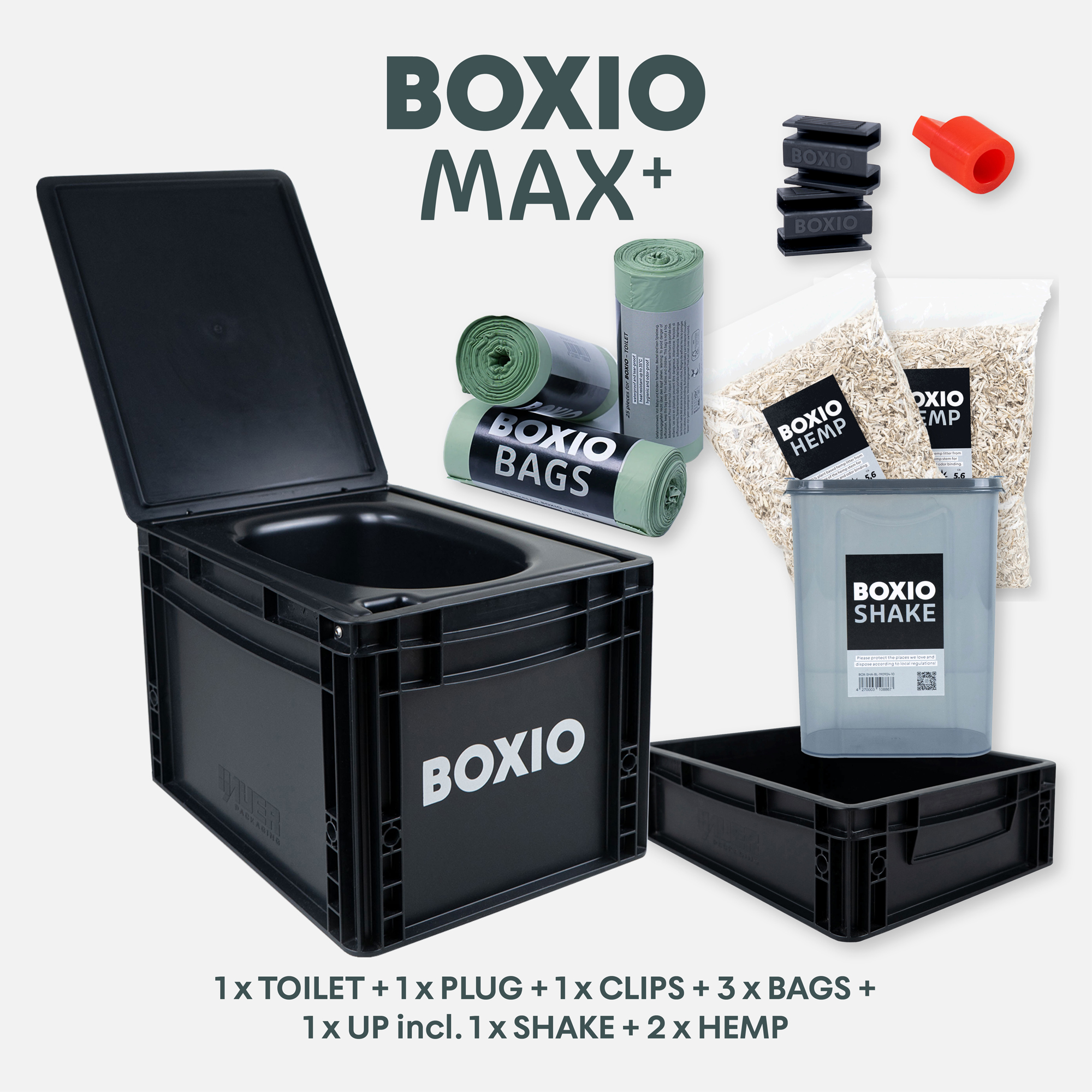 BOXIO TOILET Trenntoilette Komplettset Max+ ideal für den Marco Polo